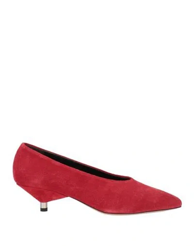 Isabel Marant Woman Pumps Red Size 6.5 Cow Leather