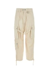 Isabel Marant Cargo Trousers Gold-tone Stud Embellishment In Brown