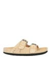 Isabel Marant Woman Sandals Beige Size 5 Calfskin In Sand