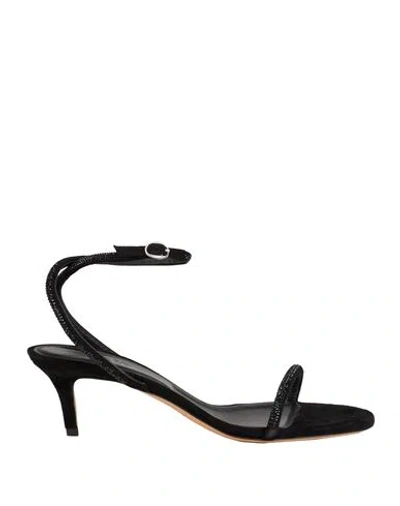 Isabel Marant Woman Sandals Black Size 11 Goat Skin