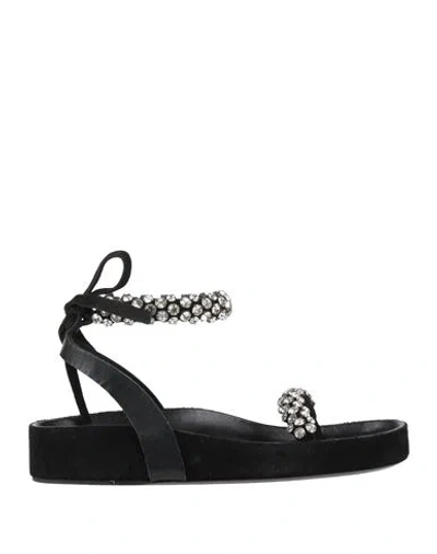 Isabel Marant Woman Sandals Black Size 5 Cow Leather