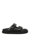 Isabel Marant Woman Sandals Black Size 5.5 Calfskin In Black