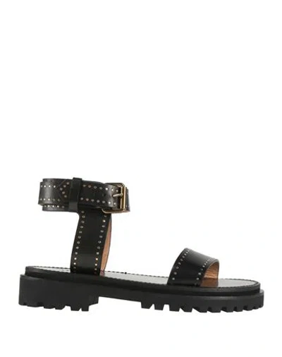 Isabel Marant Woman Sandals Black Size 6.5 Cow Leather