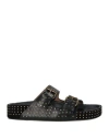 Isabel Marant Woman Sandals Black Size 6.5 Cow Leather In Black