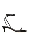 Isabel Marant Woman Sandals Black Size 6.5 Goat Skin In Black