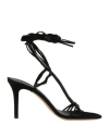 Isabel Marant Woman Sandals Black Size 6.5 Lambskin, Calfskin, Cow Leather