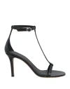 Isabel Marant Woman Sandals Black Size 8 Goat Skin In Black