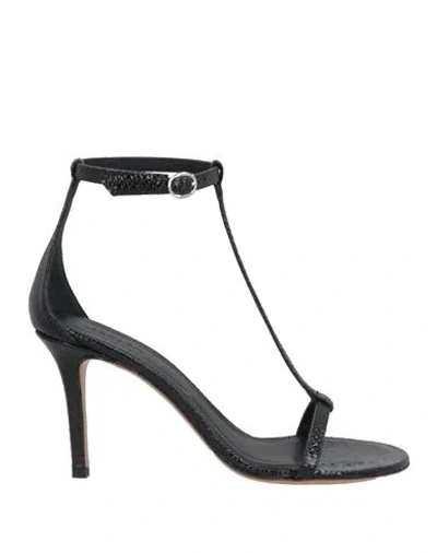 Isabel Marant Woman Sandals Black Size 8 Goat Skin