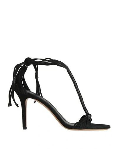 Isabel Marant Woman Sandals Black Size 8 Lambskin In Black