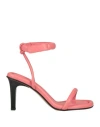 Isabel Marant Woman Sandals Coral Size 6.5 Lambskin In Red