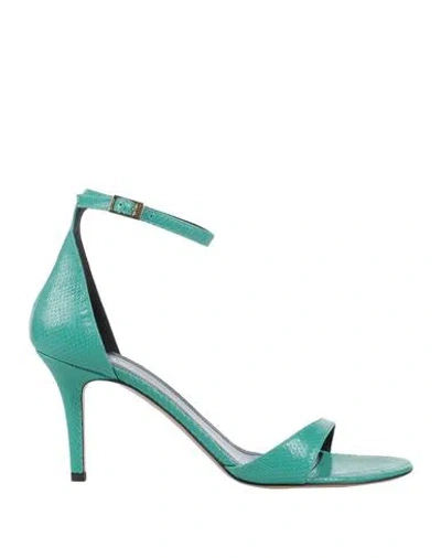 Isabel Marant Round Head High-heeled Sandals In Green