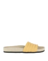 Isabel Marant Woman Sandals Light Yellow Size 6 Lambskin