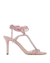 Isabel Marant Woman Sandals Pink Size 5.5 Lambskin, Calfskin, Cow Leather