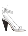 Isabel Marant Woman Sandals Silver Size 5.5 Goat Skin In Silver