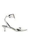 Isabel Marant Woman Sandals Silver Size 8 Polyurethane, Polyester In White