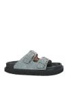 Isabel Marant Lennya Eyelet-embellished Sandals In Blue