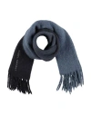 Isabel Marant Woman Scarf Navy Size - Alpaca Wool, Polyamide In Gray