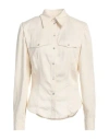 Isabel Marant Woman Shirt Beige Size 10 Lyocell In Beige