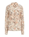 Isabel Marant Woman Shirt Beige Size 8 Silk In Beige