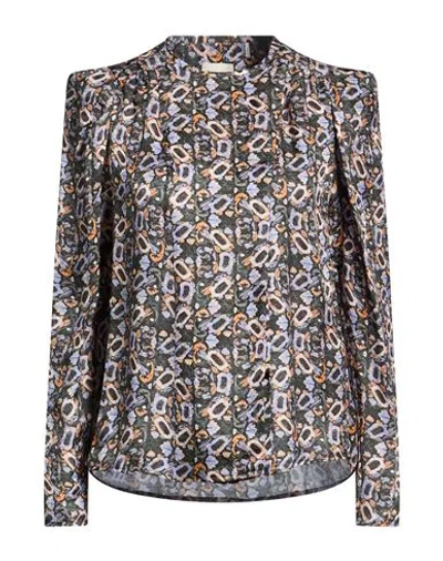 Isabel Marant Woman Shirt Black Size 2 Viscose, Silk In Multi