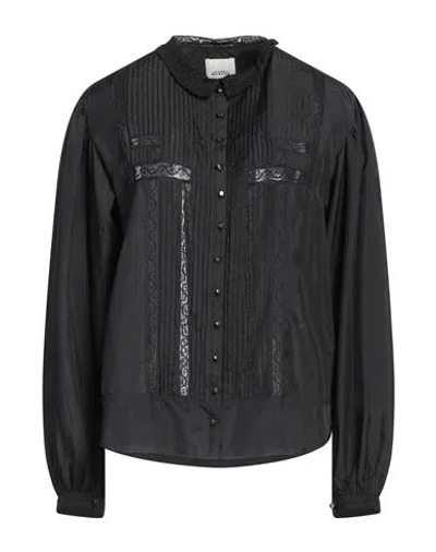 Isabel Marant Woman Shirt Black Size 8 Silk, Cotton
