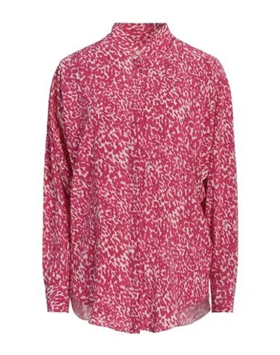 Isabel Marant Woman Shirt Fuchsia Size 10 Silk, Elastane In Pink