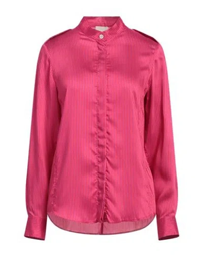 Isabel Marant Woman Shirt Fuchsia Size 6 Viscose, Silk In Pink