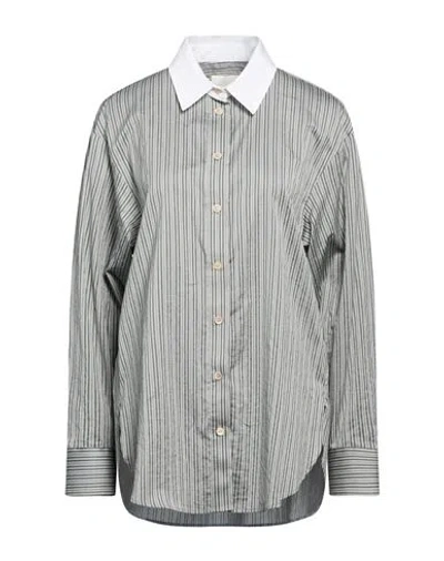 Isabel Marant Woman Shirt Grey Size 8 Cotton, Silk In Gray