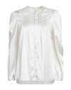 Isabel Marant Woman Shirt Ivory Size 8 Silk, Elastane In White
