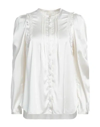 Isabel Marant Woman Shirt Ivory Size 8 Silk, Elastane In White