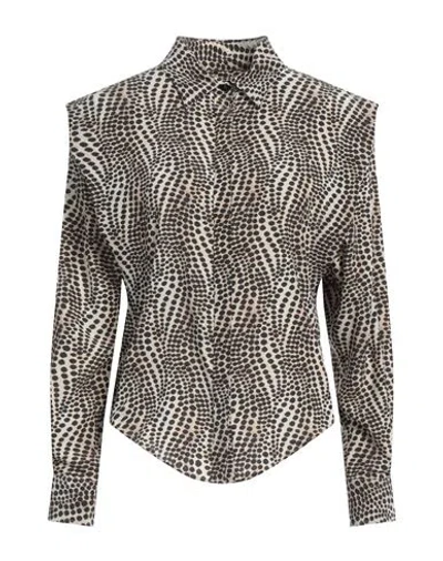 Isabel Marant Woman Shirt Ivory Size 10 Silk, Elastane In Gray