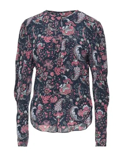 Isabel Marant Bavali Paisley-print Silk-blend Crepe De Chine Blouse In Blue