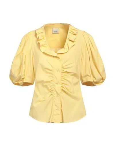 ISABEL MARANT ISABEL MARANT WOMAN SHIRT YELLOW SIZE 2 SILK, COTTON