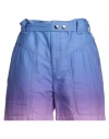 Isabel Marant Woman Shorts & Bermuda Shorts Azure Size 10 Cotton, Linen In Blue