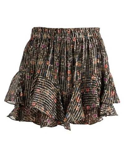 Isabel Marant Woman Shorts & Bermuda Shorts Black Size 8 Silk, Lurex