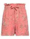 Isabel Marant Ceyane Floral Cotton And Silk Shorts In Red