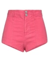 Isabel Marant Linen-blend Ripstop Shorts In Red