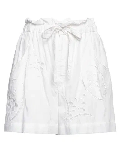 Isabel Marant Woman Shorts & Bermuda Shorts White Size 8 Modal, Polyamide