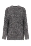 ISABEL MARANT ISABEL MARANT WOMAN SILVER NYLON BLEND WAYNE SWEATER