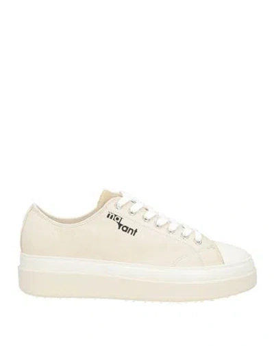 Isabel Marant Woman Sneakers Beige Size 11 Leather, Textile Fibers