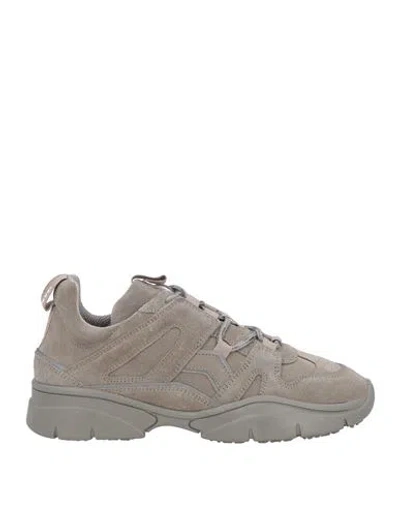 Isabel Marant Woman Sneakers Lead Size 4 Cow Leather, Polyester In Grey