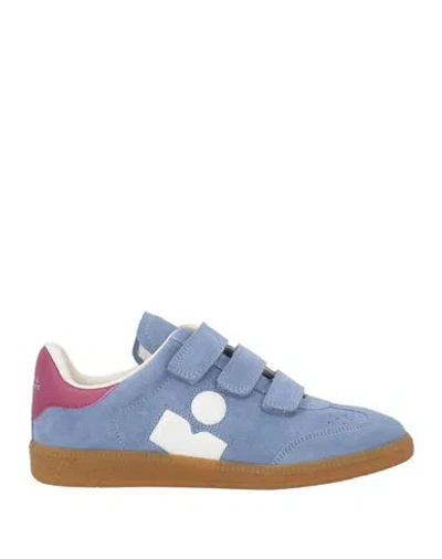 Isabel Marant Woman Sneakers Light Blue Size 5.5 Calfskin, Lambskin