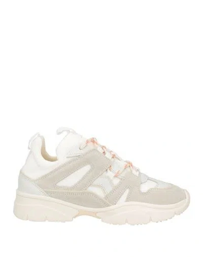 Isabel Marant Woman Sneakers Light Grey Size 5.5 Leather, Polyester