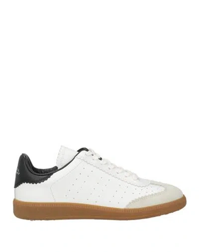 Isabel Marant Bryce White Low Top Sneakers With Suede Insert And Logo Detail In Leather Woman