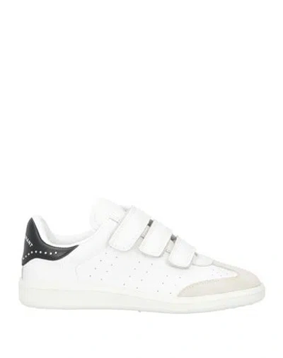 ISABEL MARANT ISABEL MARANT WOMAN SNEAKERS WHITE SIZE 7 BOVINE LEATHER, LAMBSKIN