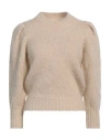 Isabel Marant Woman Sweater Beige Size 8 Mohair Wool, Polyamide