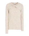 Isabel Marant Woman Sweater Beige Size 8 Polyamide, Acrylic, Alpaca Wool, Wool, Elastane In Multi
