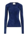Isabel Marant Alford Cutout Layered Fuzzy Knit Sweater In Blue