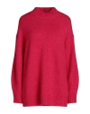 Isabel Marant Woman Turtleneck Fuchsia Size 4 Mohair Wool, Polyamide In Pink