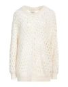 ISABEL MARANT ISABEL MARANT WOMAN SWEATER IVORY SIZE 4 BABY ALPACA WOOL, MERINO WOOL, POLYAMIDE